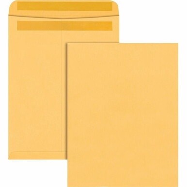 Quality Park 12 x 15-1/2 Catalog Envelopes with Self-Seal Closure - Catalog - #5-1/2 - 12&quot; Width x 15 1/2&quot; Length - 28 lb - Self-sealing - Kraft - 100 / Box - Kraft