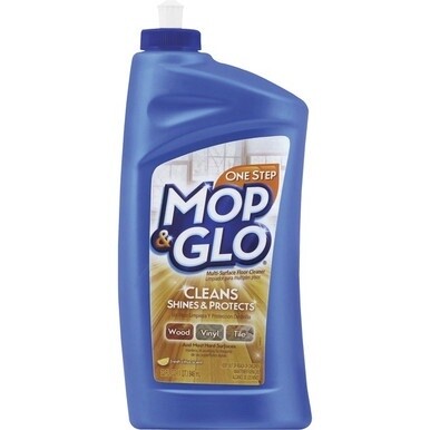 Mop &amp; Glo One Step Floor Cleaner - 32 fl oz (1 quart) - Fresh Citrus Scent - 1 Each - Tan