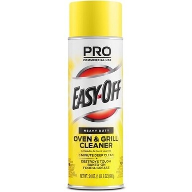 Professional Easy-Off Heavy Duty Oven &amp; Grill Cleaner - Ready-To-Use - 24 fl oz (0.8 quart) - Lemon Floral ScentAerosol Spray Can - 1 Each - White