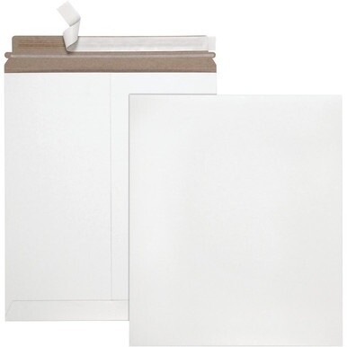 Quality Park Sturdy Fiberboard Photo Mailers - Board - 6&quot; Width x 8&quot; Length - Self-sealing - Fiberboard - 25 / Box - White