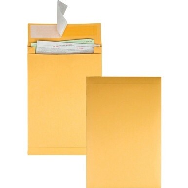 Quality Park 10 x 13 x 2 Expansion Envelopes with Self-Seal Closure - Expansion - 10&quot; Width x 13&quot; Length - 2&quot; Gusset - 40 lb - Self-sealing - Kraft - 25 / Pack - Kraft