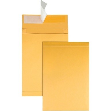 Quality Park 9 x 12 x 2 Expansion Envelopes with Self-Seal Closure - Expansion - 9&quot; Width x 12&quot; Length - 2&quot; Gusset - 40 lb - Self-sealing - Kraft - 25 / Pack - Kraft