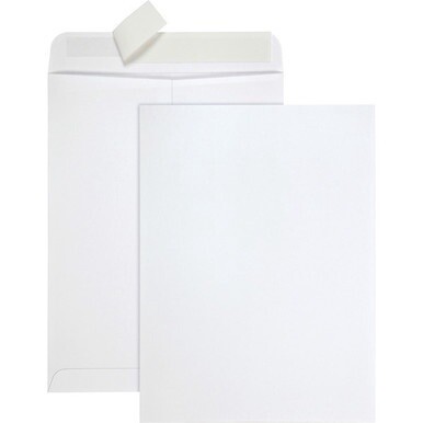 Quality Park 9 x 12 Tech-no-Tear Paper Out Catalog Envelopes with Self-Sealing Closure - Catalog - #10 1/2 - 9&quot; Width x 12&quot; Length - Self-sealing - Paper - 100 / Box - White