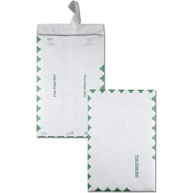 Survivor&amp;reg; 10 x 15 DuPont Tyvek First Class Border Catalog Mailers - First Class Mail - 10&quot; Width x 15&quot; Length - 14 lb - Peel &amp; Seal - Tyvek - 100 / Box - White
