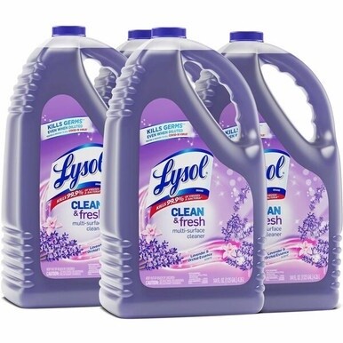Lysol Clean/Fresh Lavender Cleaner - For Multi Surface - 144 fl oz (4.5 quart) - Clean &amp; Fresh Lavender Orchid Scent - 4 / Carton - Purple