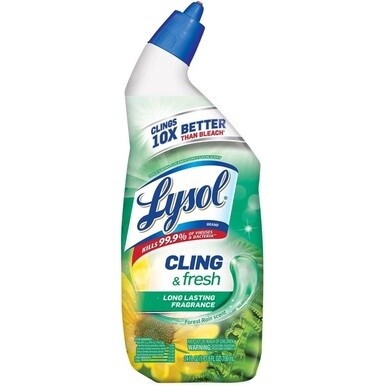 Lysol Toilet Bowl Cleaner - 24 oz (1.50 lb) - Forest Rain ScentSqueeze Bottle - 1 Each - Blue
