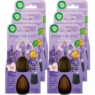Air Wick Essential Mist Scented Diffuser Oil Refills - Oil - 0.7 fl oz (0 quart) - Lavender &amp; Almond Blossoms - 45 Day - 6 / Carton - Long Lasting
