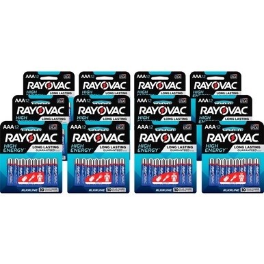 Rayovac High-Energy Alkaline AAA Battery 24-Packs of 12 Batteries- For Multipurpose - AAA