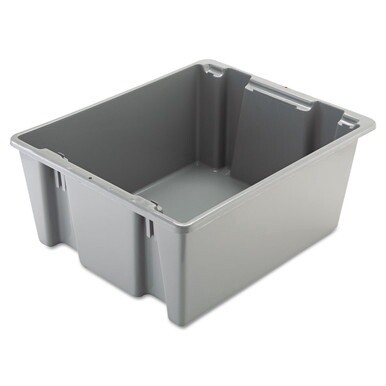 Palletote Box, 19 gal, 23.5&quot; x 19.5&quot; x 10&quot;, Gray