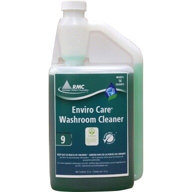 RMC Enviro Care Washroom Cleaner - Concentrate - 32 fl oz (1 quart) - 1 Each - Blue, Green