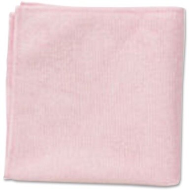 Rubbermaid Commercial Microfiber Light-Duty Cleaning Cloths - For Commercial - 16&quot; Length x 16&quot; Width - 24.0 / Bag - 12 / Carton - Bleach-safe, Washable, Durable, Chemical Resistant - Red