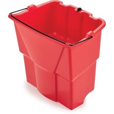 Rubbermaid Commercial WaveBrake 18 QT Dirty Water Bucket - 18 quart - 14&quot; x 9.8&quot; - Plastic - Red - 1 Each