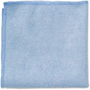 Rubbermaid Commercial Microfiber Light-Duty Cleaning Cloths - For Commercial - 16&quot; Length x 16&quot; Width - 24.0 / Bag - 12 / Carton - Bleach-safe, Washable, Durable, Chemical Resistant - Blue