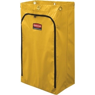 Rubbermaid Commercial 6173 Cleaning Cart 24-Gallon Replacement Bags - 24 gal Capacity - 6.50&quot; Width x 9.10&quot; Length - Zipper Closure - Yellow - Vinyl - 4/Carton - Janitorial Cart