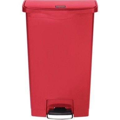 Rubbermaid Commercial Slim Jim 18-gal Step-On Container - Step-on Opening - Hinged Lid - 18 gal Capacity - Manual - Durable, Foot Pedal, Easy to Clean - 31.6" Height x 12.2" Width - Plastic, Resin - R