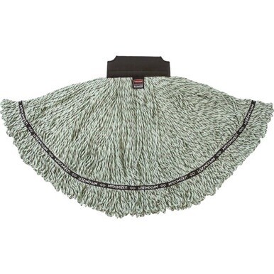 Rubbermaid Commercial Medium Maximizer Microfiber Mophead - 11.2&quot; Width x 19.5&quot; Length - MicroFiber - Green - 6 / Carton