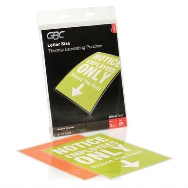 UltraClear Thermal Laminating Pouches, 3 mil, 9&quot; x 11.5&quot;, Gloss Clear, 25/Pack