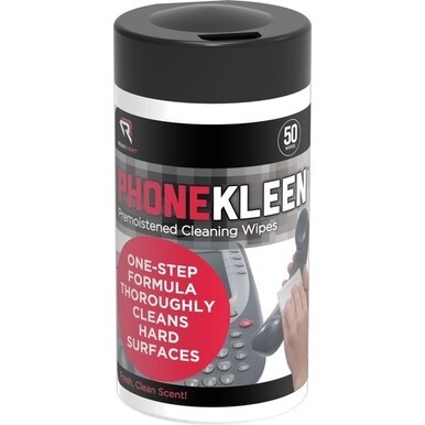 Read Right PhoneKleen Wipes - For Telephone - Pre-moistened - 50 / Tub - 1 Each