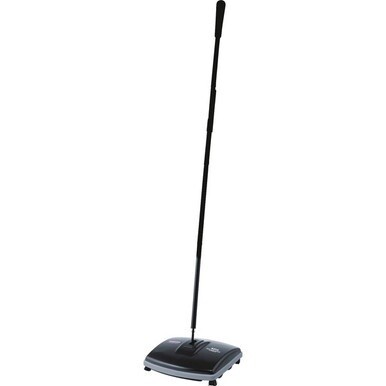 Rubbermaid Commercial Floor/Carpet Sweeper - Nylon Bristle - 6.50&quot; Brush Face - 9.5&quot; Overall Length - Plastic Handle - 1 Each - Gray