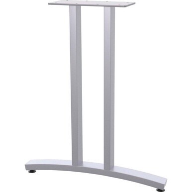 Special-T Structure Series T-Leg Table Base - Powder Coated T-shaped, Metallic Silver Base - 2 Legs - Assembly Required - 1 / Set