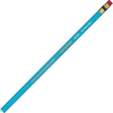 Prismacolor Col-Erase Colored Pencils - Blue Lead - Blue Barrel - 12 / Box