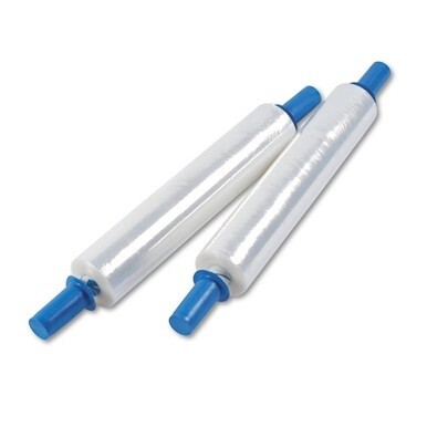 Stretch Film w/Cushioned Handles, 20&quot; x 1,000 ft, 20 mic (80-Gauge), 4/Carton