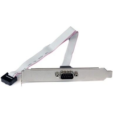 StarTech.com 9-pin Serial to 10-pin Header Slot Plate - Serial panel - DB-9 (M) - 10 pin IDC (F) - 41 cm - Add an extra serial port to the back of your PC from your motherboard. - motherboard adapter 