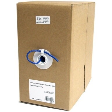 StarTech.com 1000 ft Bulk Roll of Blue CMR Cat5e Solid UTP Cable - Make reliable Ethernet connections in applications requiring CMR-rated cable - cat5e bulk cable - cat 5e bulk cable - lan wire - rj45