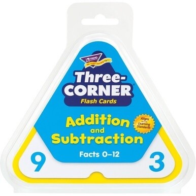 Trend Three-Corner Add/Subtract Flash Card Set - Educational - 1 / Set