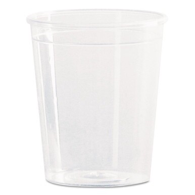 Comet Plastic Portion/Shot Glass, 2 oz, Clear, 50/Pack, 50 Packs/Carton