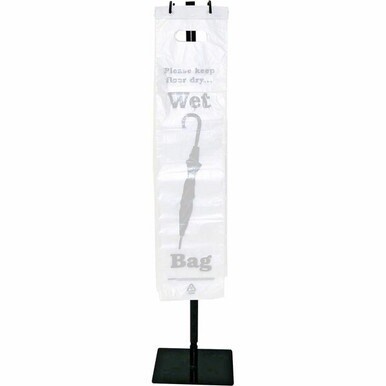 Tatco Portable Umbrella Bag Stand - 40&quot; Height x 10&quot; Width - Steel - Black