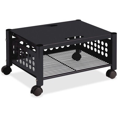 Vertiflex Underdesk Machine Stand - 90 lb Load Capacity - 1 x Shelf(ves) - 11.5&quot; Height x 21.5&quot; Width x 17.9&quot; Depth - Floor - Steel - Black