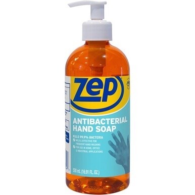Zep Antimicrobial Hand Soap - Fresh Clean ScentFor - 16.9 fl oz (500 mL) - Kill Germs, Bacteria Remover, Soil Remover - Hand - Antibacterial - Orange - Non-abrasive, Solvent-free, Residue-free - 1 Eac