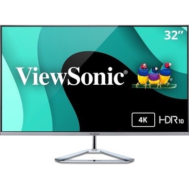 ViewSonic VX3276-4K-MHD 32 Inch 4K UHD Monitor with Ultra-Thin Bezels, HDR10 HDMI and DisplayPort for Home and Office - VX3276-4K-MHD - 4K UHD Monitor with Ultra-Thin Bezels, HDR10 HDMI and DisplayPor
