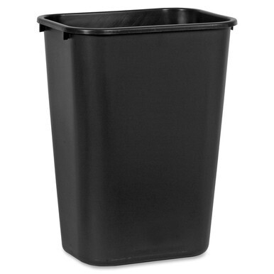 Rubbermaid Commercial 41 QT Large Deskside Wastebaskets - 10.25 gal Capacity - Rectangular - Dent Resistant, Durable, Rust Resistant, Easy to Clean - 20&quot; Height x 11.3&quot; Width x 15.3&quot; Depth - Plastic -