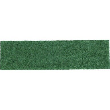 Rubbermaid Commercial Adaptable Flat Mop Microfiber Pad - 19.5&quot; Length x 5.5&quot; Depth - MicroFiber - Green - 12 / Carton