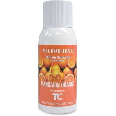 Rubbermaid Commercial MB 3000 Refill Mandarin Air Spray - Spray - Mandarin Orange - 12 / Carton - Odor Neutralizer, Long Lasting, Chemical Resistant