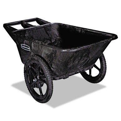 Big Wheel Agriculture Wheelbarrow, 300 lb Capacity, 32.75&quot; x 58&quot; x 28.25&quot;, Black