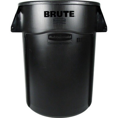 Rubbermaid Commercial Brute 44-Gallon Vented Utility Containers - 44 gal Capacity - Round - Handle, Heavy Duty, Reinforced, UV Coated, Damage Resistant, Warp Resistant - 31.5&quot; Height x 24&quot; Diameter - 
