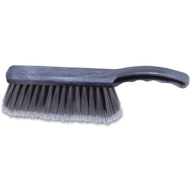 Rubbermaid Commercial Countertop Block Brush - 8&quot; Synthetic Bristle - 12.5&quot; Overall Length - 1 Each - Yellow, Silver