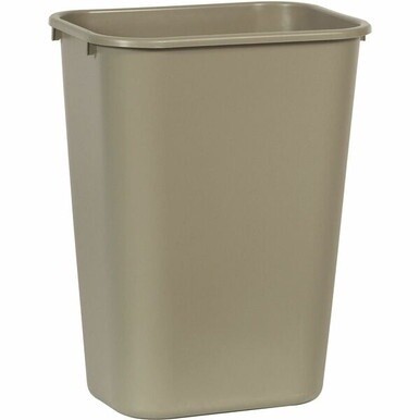 Rubbermaid Commercial 41 QT Large Deskside Wastebasket - 10.25 gal Capacity - Rectangular - Durable, Dent Resistant, Rust Resistant, Easy to Clean - 20&quot; Height x 11.3&quot; Width x 15.3&quot; Depth - Plastic - 