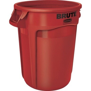Rubbermaid Commercial Brute 32-Gallon Vented Container - 32 gal Capacity - Round - Warp Resistant, UV Coated, Reinforced, Damage Resistant, Heavy Duty, Handle, Tear Resistant - 27.3&quot; Height x 21.9&quot; Di