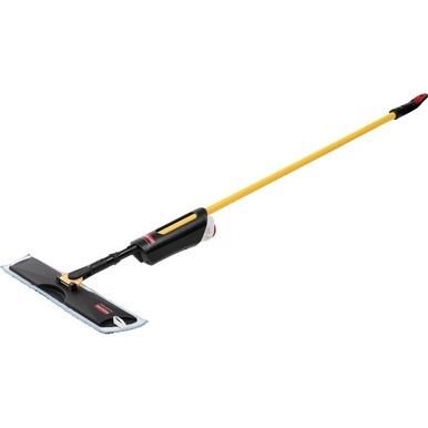Rubbermaid Commercial Professional Light-duty Spray Mop - 4.50&quot; x 3.50&quot; MicroFiber Head - 52&quot; - Ergonomic Thumb-activated Trigger - 1 Each - Black