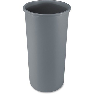 Rubbermaid Commercial Untouchable Round Container - 22 gal Capacity - Round - Crack Resistant, Durable - 30.1&quot; Height x 15.8&quot; Diameter - Linear Low-Density Polyethylene (LLDPE) - Gray - 4 / Carton