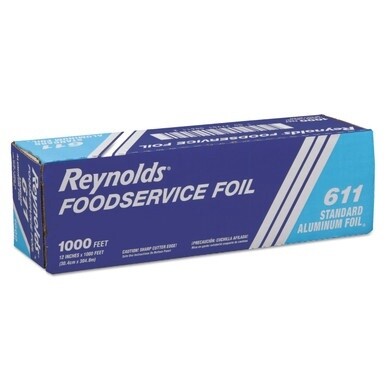 Metro Aluminum Foil Roll, Standard Gauge, 12&quot; x 1,000 ft, Silver