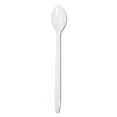 Polypropylene Cutlery, Soda Spoon, 7.87&quot;, White, 1,000/Carton