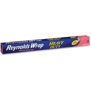 Reynolds Wrap Wrap Heavy Duty Aluminum Foil - 18&quot; Width x 50 ft Length - Moisture Proof, Odor Proof, Grease Proof, Durable, Heat Resistant, Cold Resistant, Heavy Duty - Aluminum - Silver - 1Each