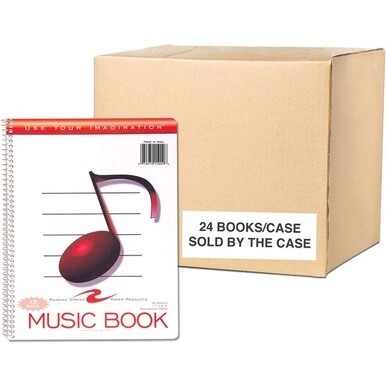 Roaring Spring Music Notebook - 32 Sheets - 64 Pages - Printed - Spiral Bound - Both Side Ruling Surface - 32 lb Basis Weight - 119 g/m&amp;#178; Grammage - 11" x 8 1/2" - 0.30" x 8.5" x 11" - White Paper