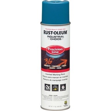 Rust-Oleum Industrial Choice Precision Line Marking Paint - 17 fl oz - 1 Each - Caution Blue