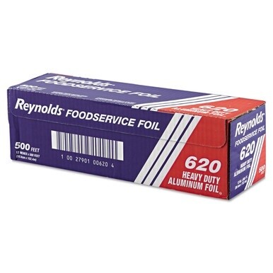 Heavy Duty Aluminum Foil Roll, 12&quot; x 500 ft, Silver